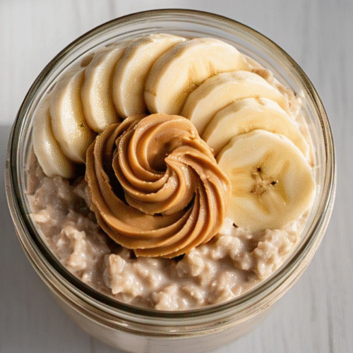 Banana Peanut Butter Overnight Oats
