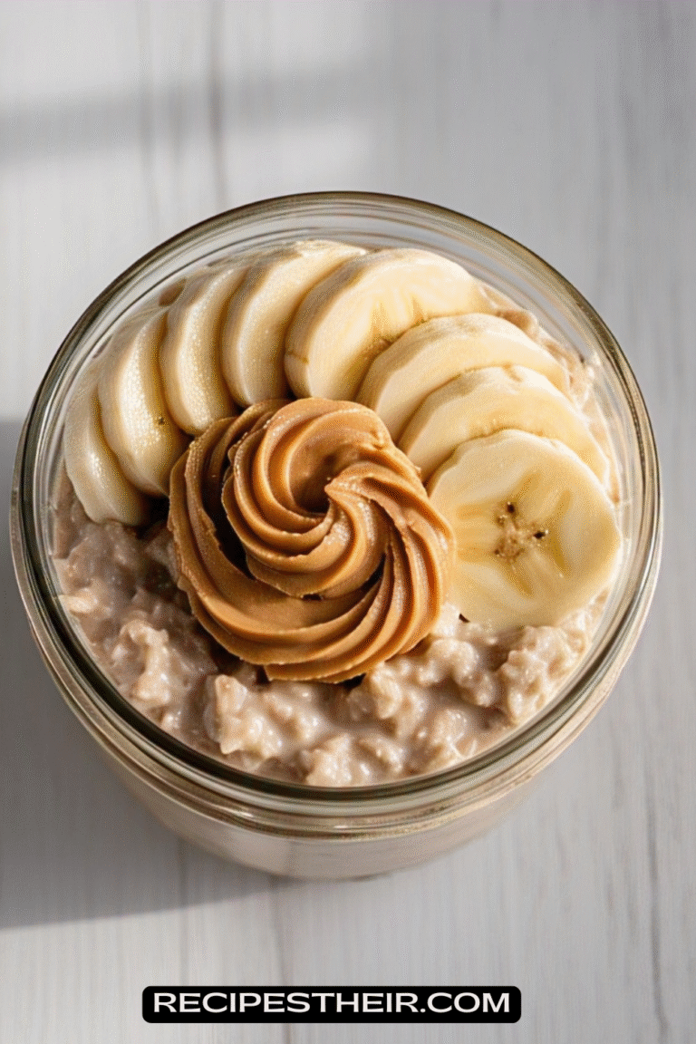 Banana Peanut Butter Overnight Oats