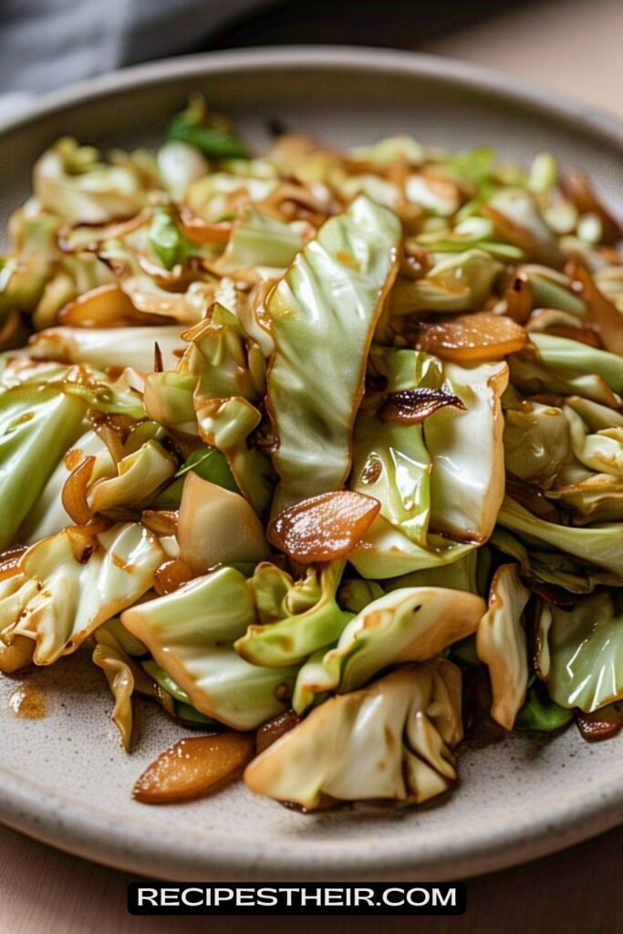 Cabbage Stir-Fry with Garlic and Ginger