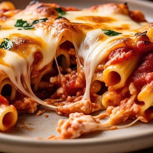 Cheesy Baked Ziti for Two