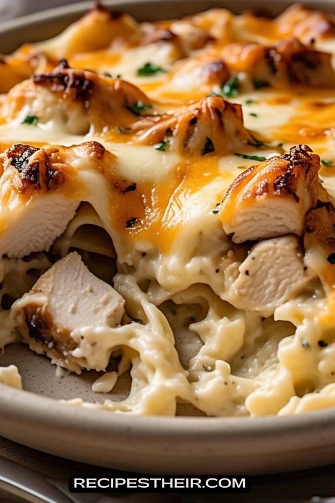 Chicken Alfredo Bake