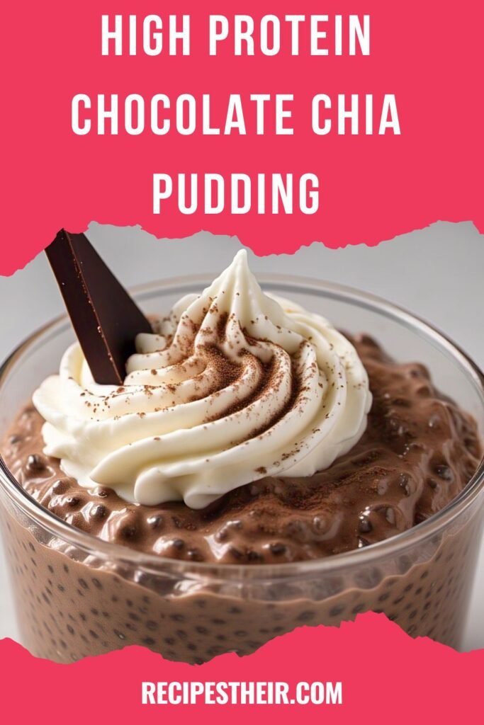 High Protein Chocolate Chia Pudding