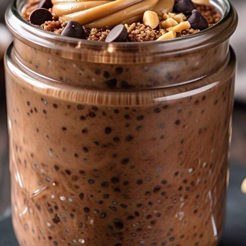 High Protein Chocolate Peanut Butter Chia Pudding
