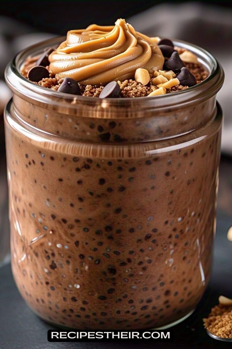 High Protein Chocolate Peanut Butter Chia Pudding