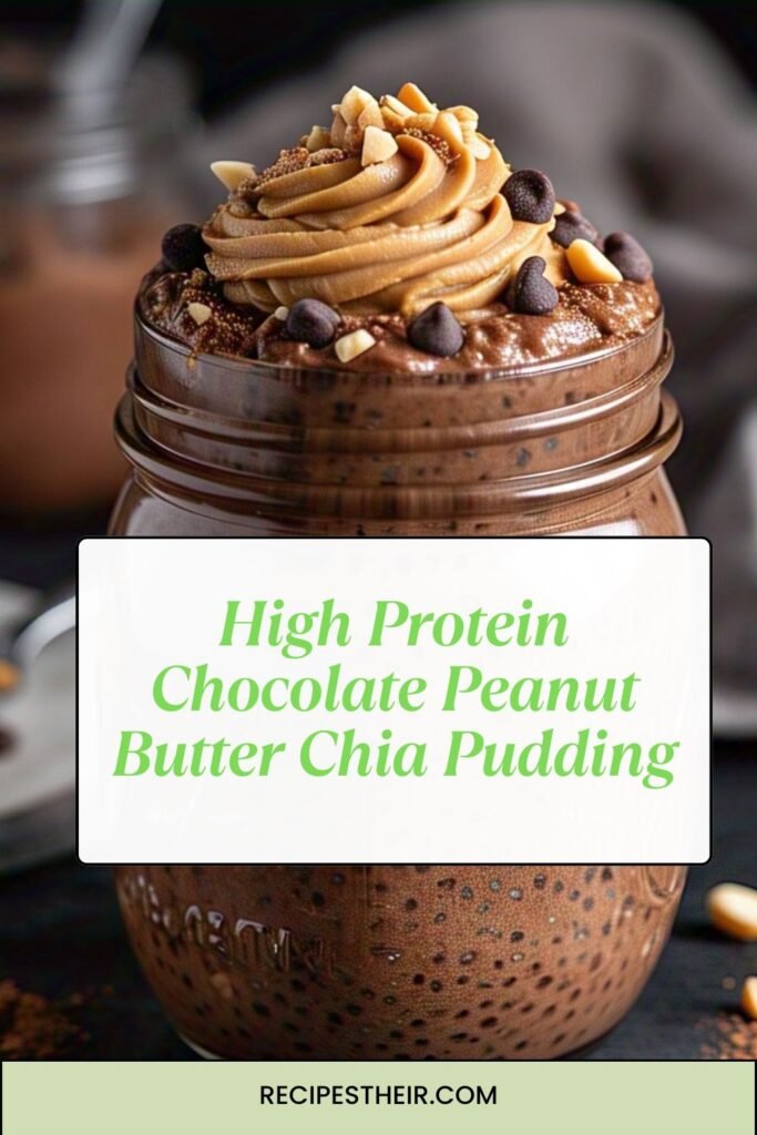 High Protein Chocolate Peanut Butter Chia Pudding