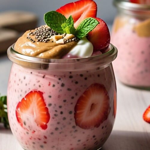 High-Protein Strawberry Chia Seed Pudding