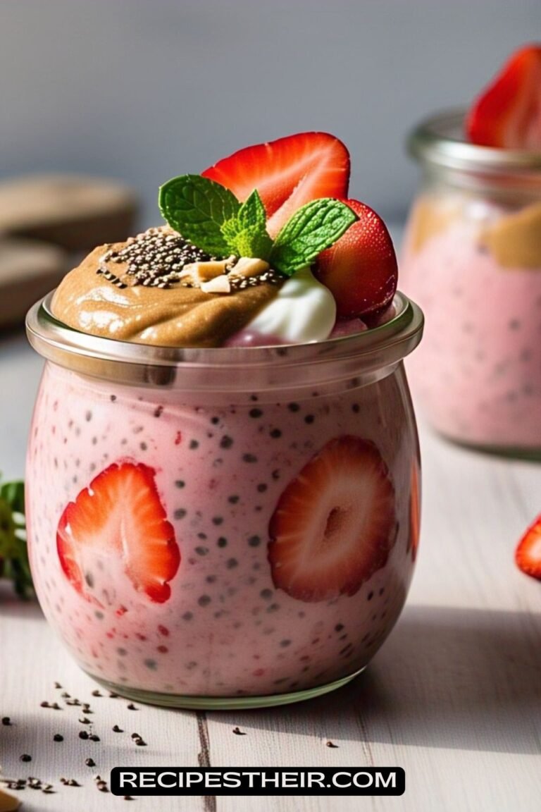 High-Protein Strawberry Chia Seed Pudding