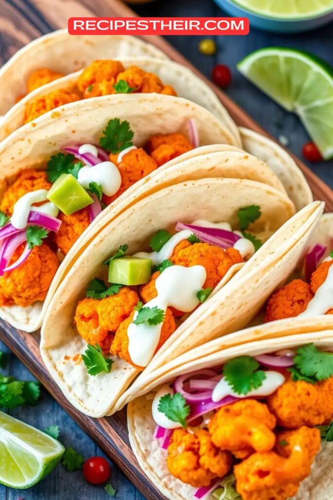Buffalo Cauliflower Tacos