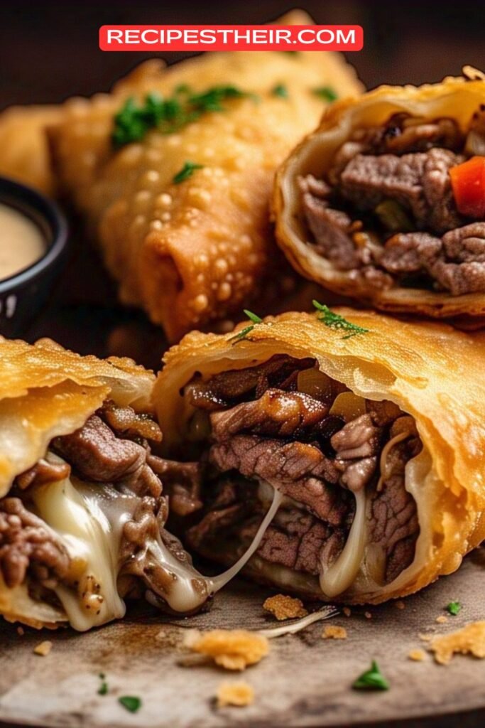 Cheesesteak Egg Rolls