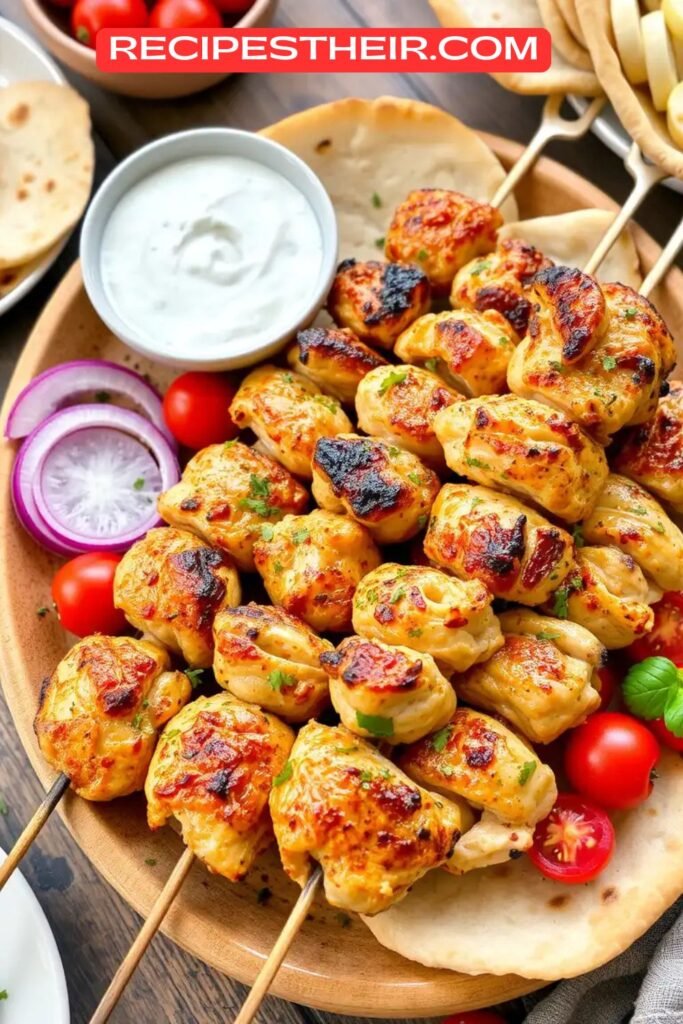 Greek-Style Grilled Chicken Skewers