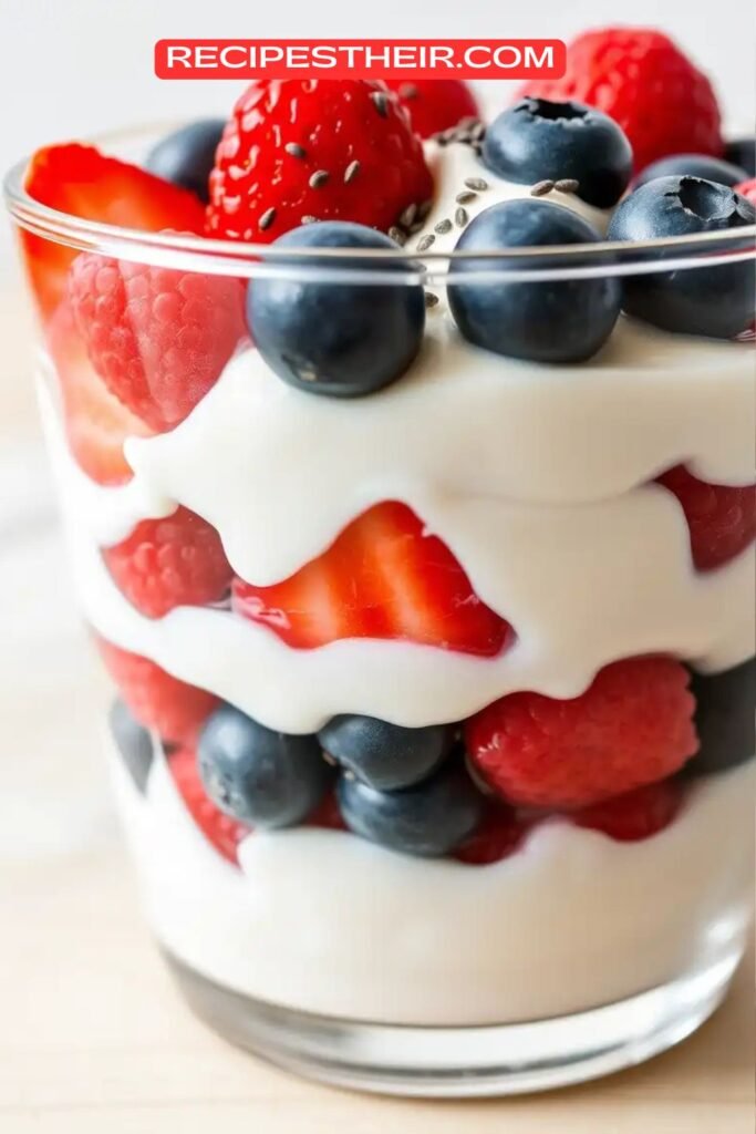Greek Yogurt Parfait with Berries and Chia Seeds