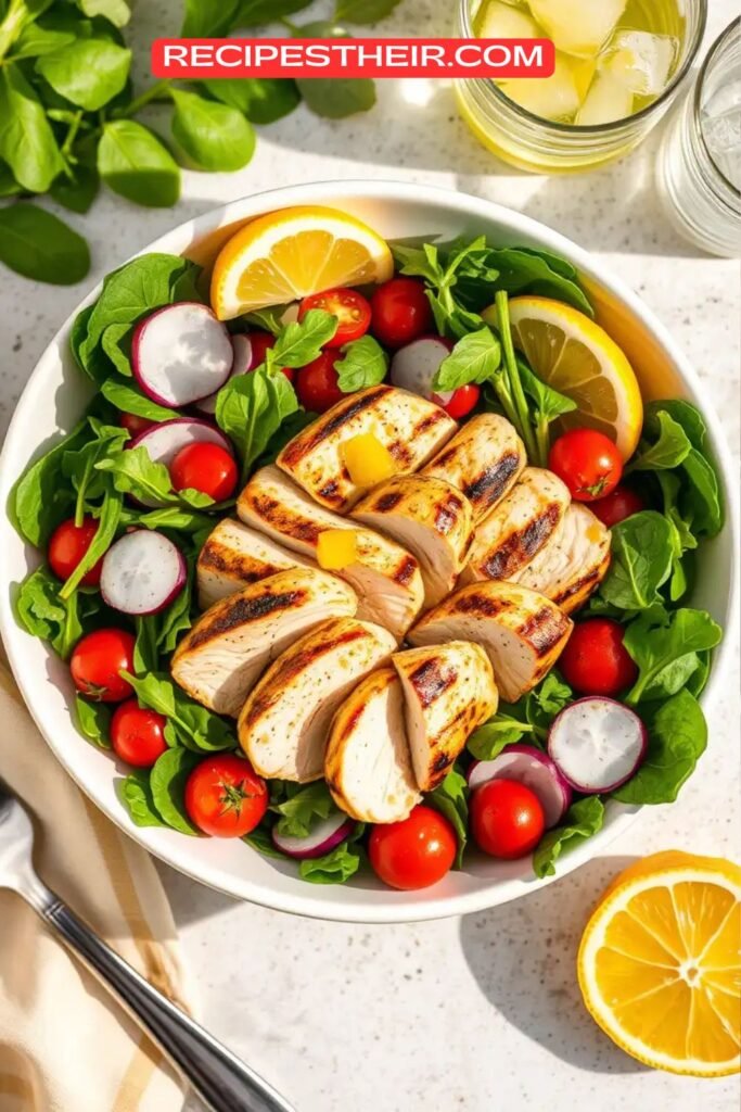 Grilled Chicken Salad with Lemon Vinaigrette