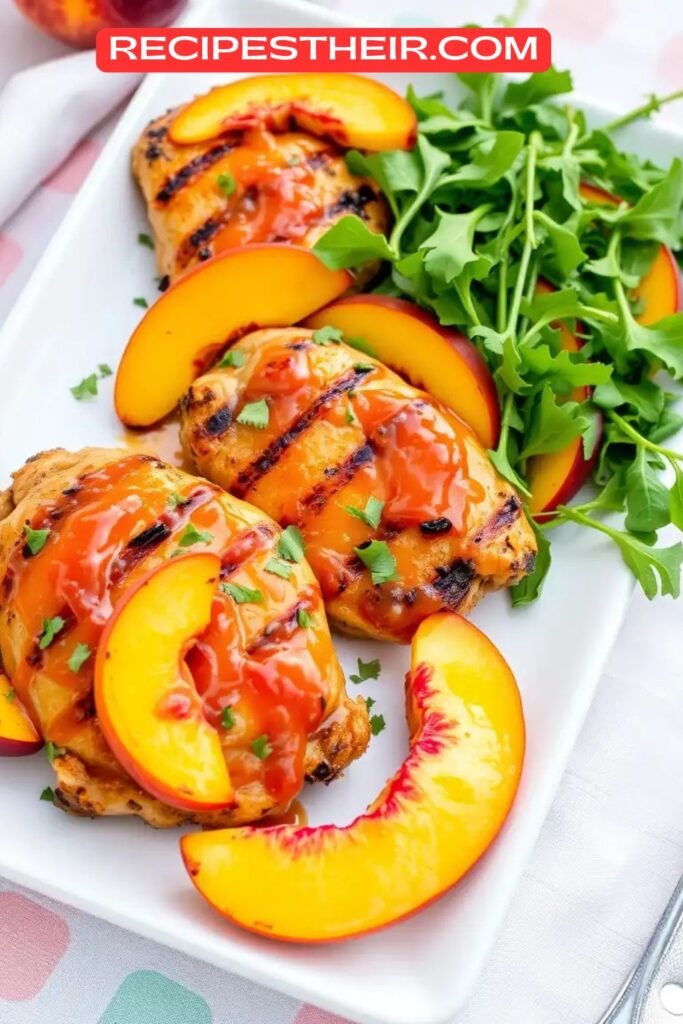 Grilled Chicken with Peach Glaze