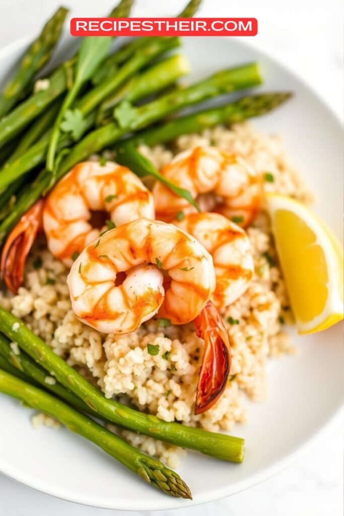 Grilled Shrimp with Quinoa and Asparagus