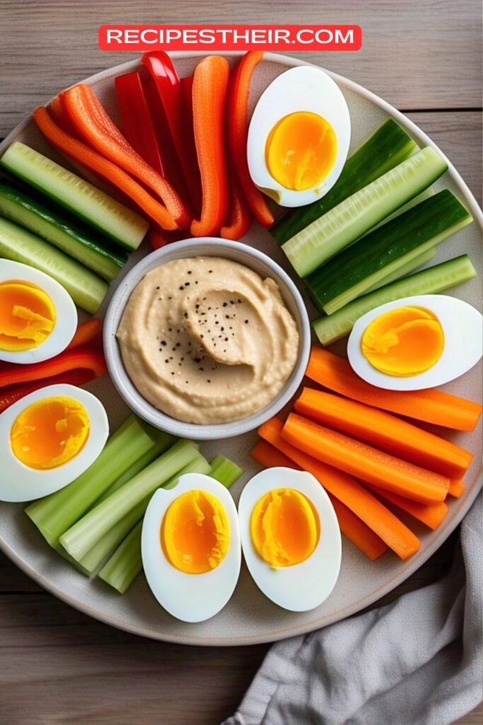 Hard-Boiled Eggs and Veggie Sticks