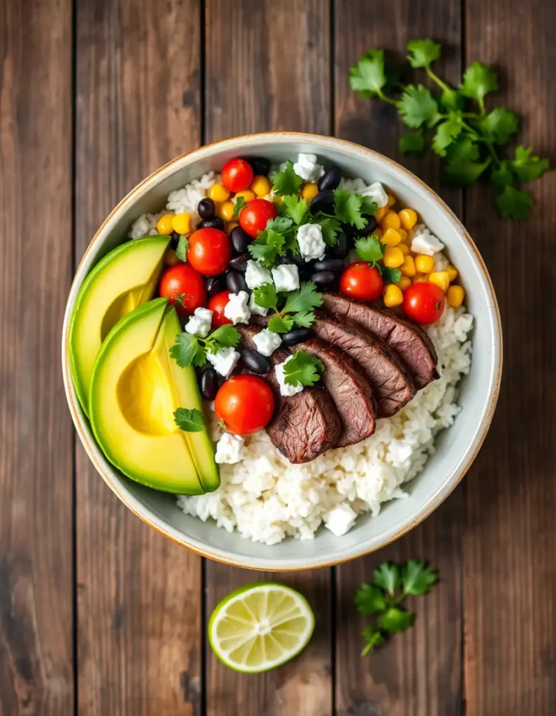 Ingredients for the Ultimate Steak Bowl