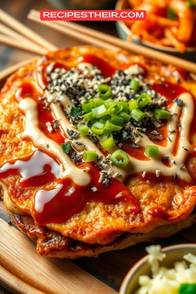 Japanese Okonomiyaki (Savory Pancakes)