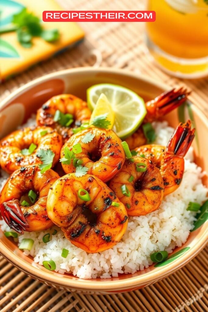 Jerk Shrimp and Coconut Rice