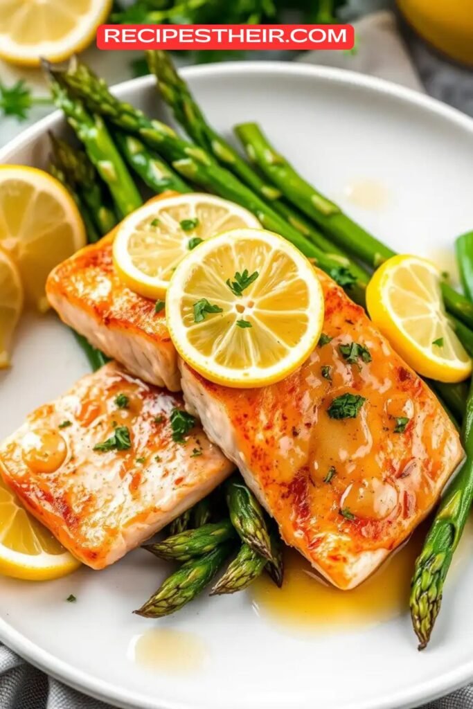Lemon Garlic Salmon with Asparagus