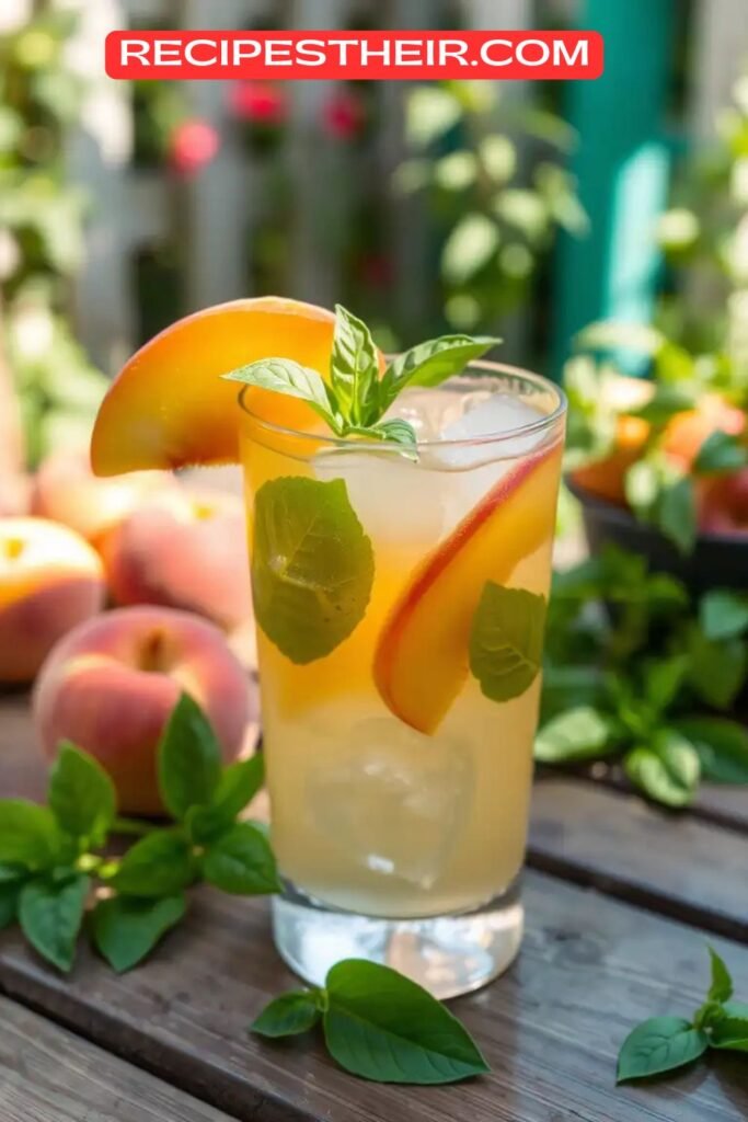 Peach Basil Mocktail