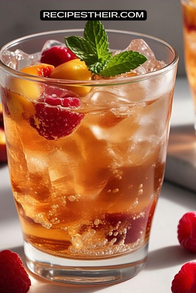Peach Raspberry Iced Tea