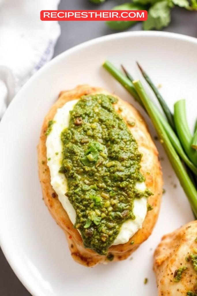 Pesto and Goat Cheese Stuffed Chicken