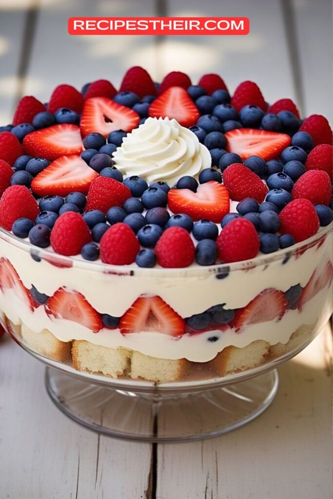 Red, White & Blue Trifle
