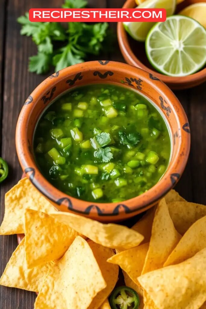 Salsa Verde with Corn Chips