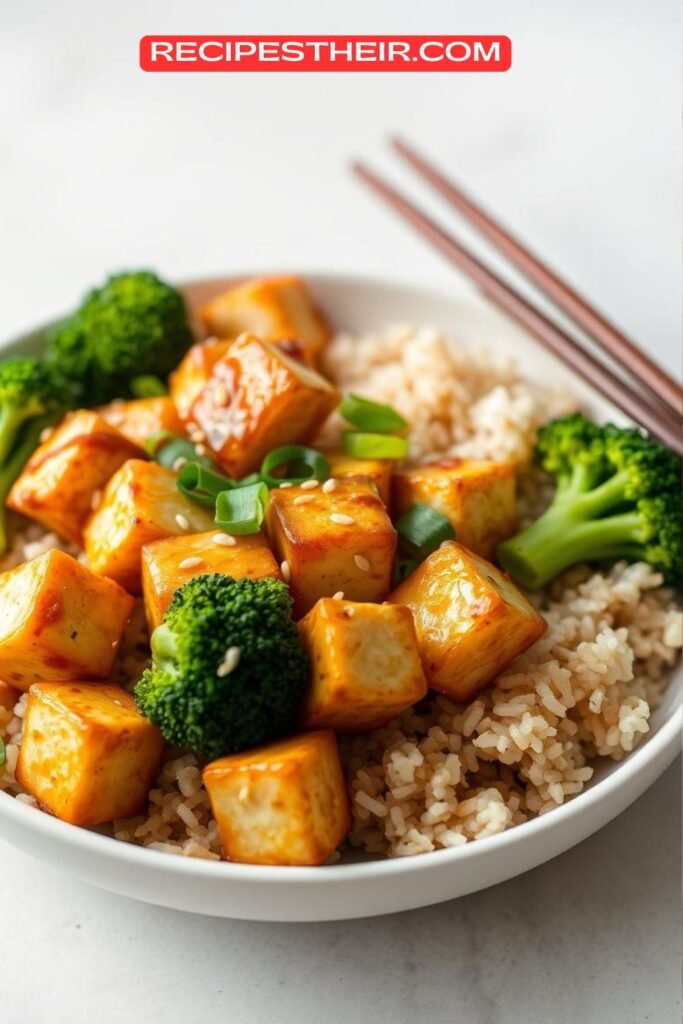 Stir-Fried Tofu with Broccoli and Brown Rice