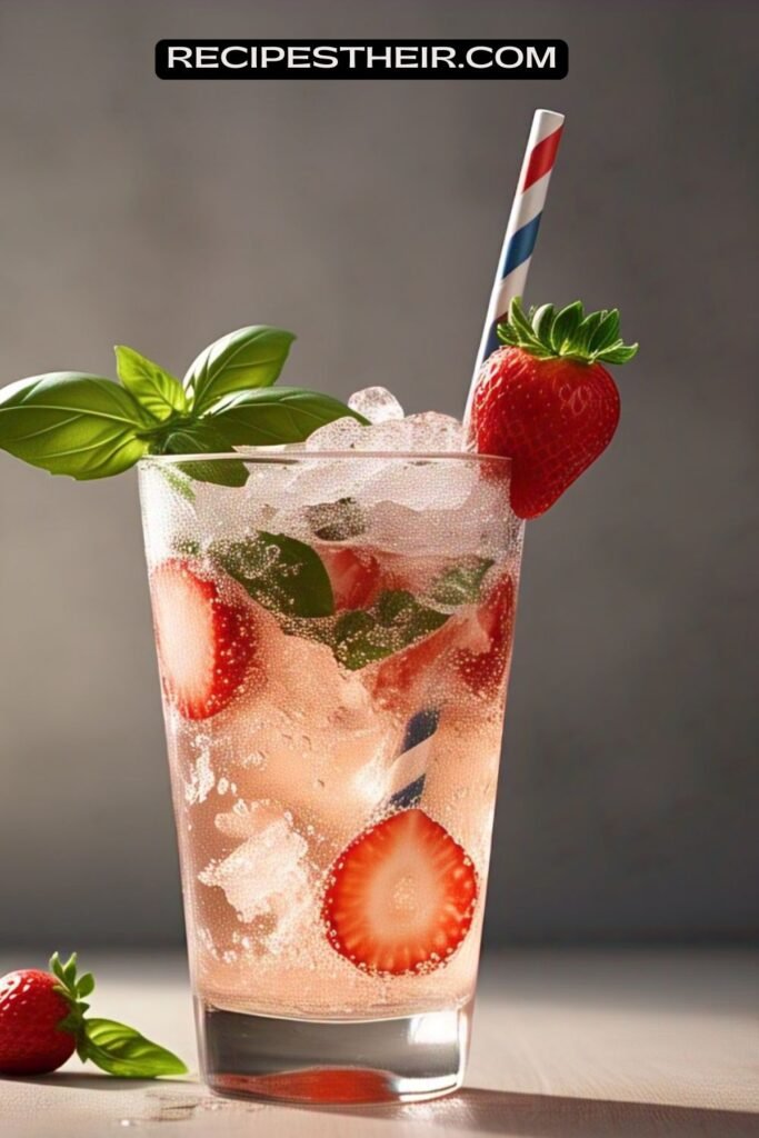 Strawberry Basil Sparkler
