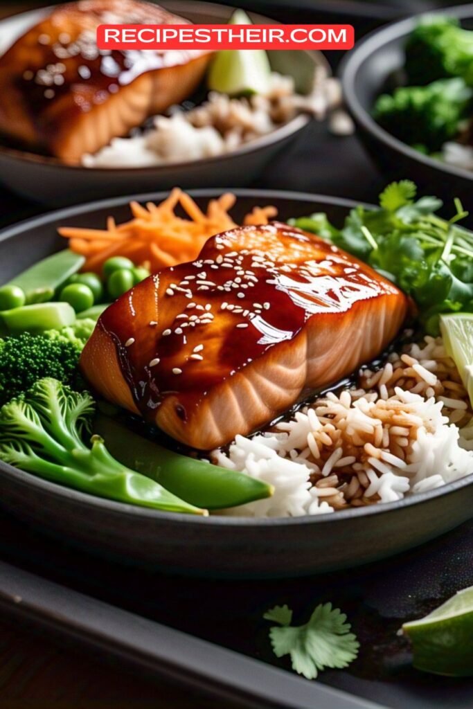 Teriyaki Griddle Salmon Rice Bowls