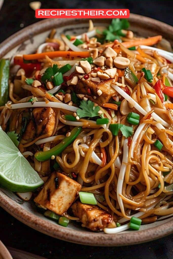 Thai-Inspired Griddle Noodle Bowl