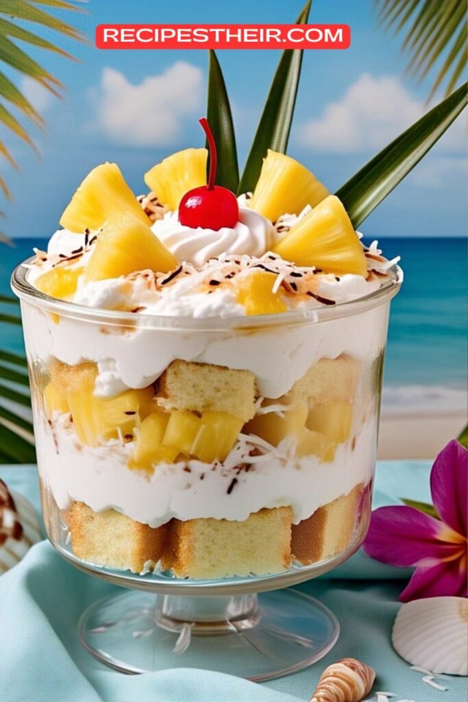 Tropical Pineapple Coconut Trifle