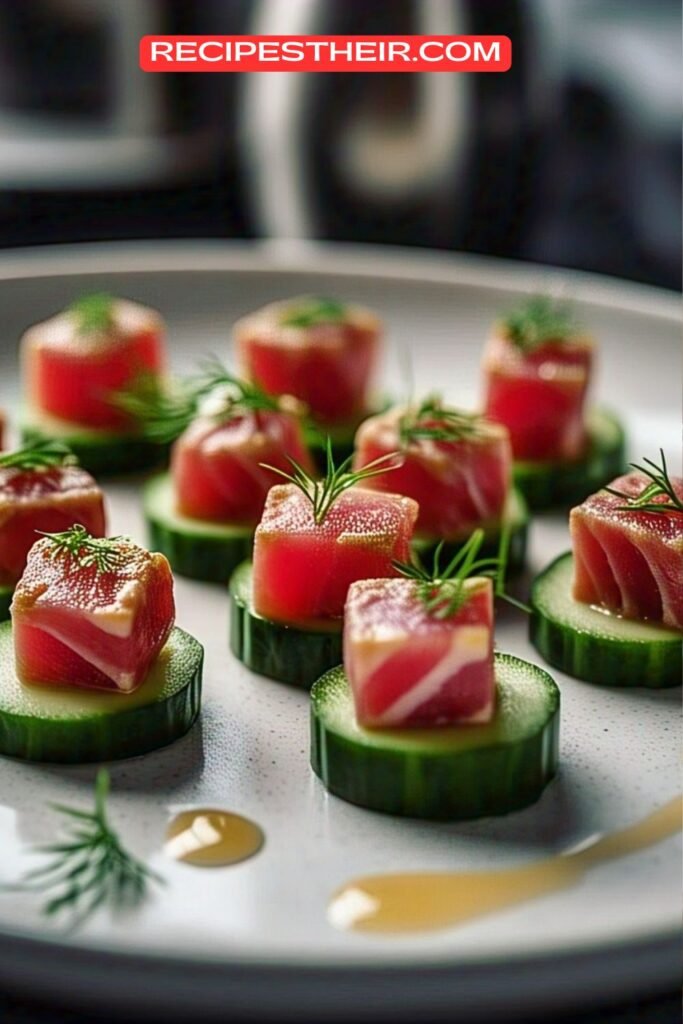 Tuna and Cucumber Bites