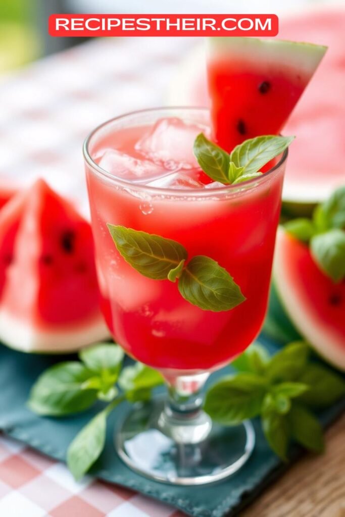 Watermelon Basil Cooler