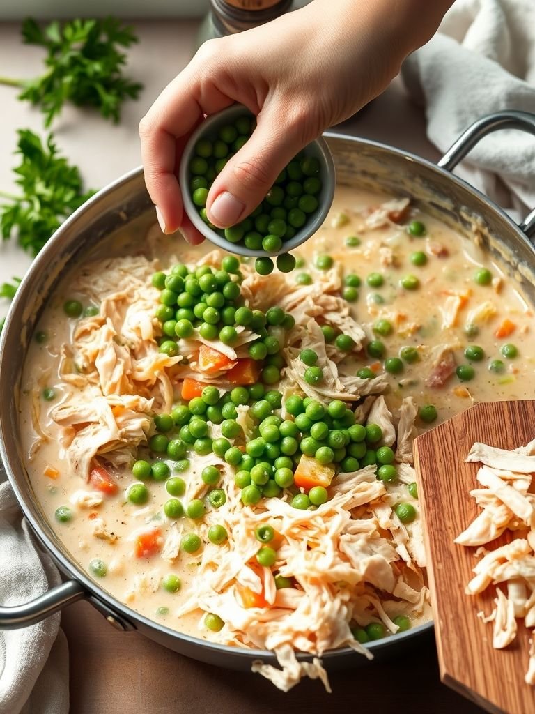 Add Chicken and Peas