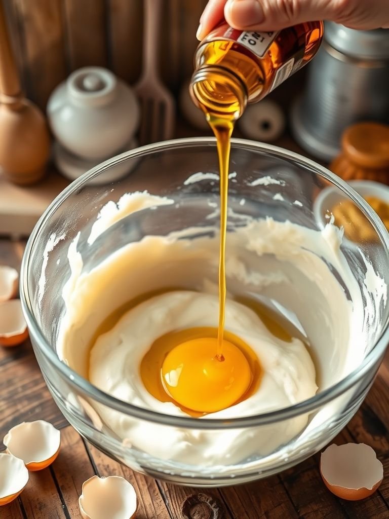 Add Eggs and Vanilla