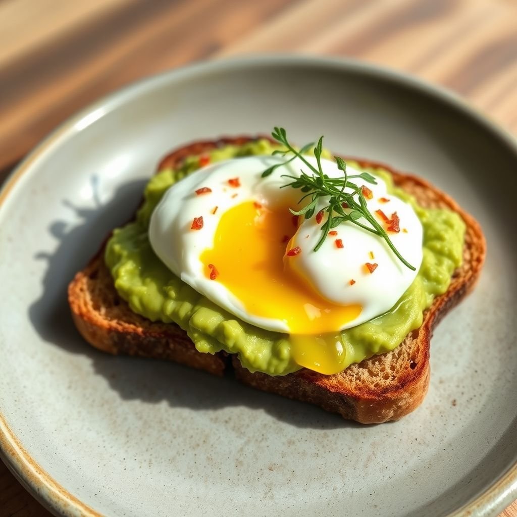 Avocado Toast with Egg and Microgreens