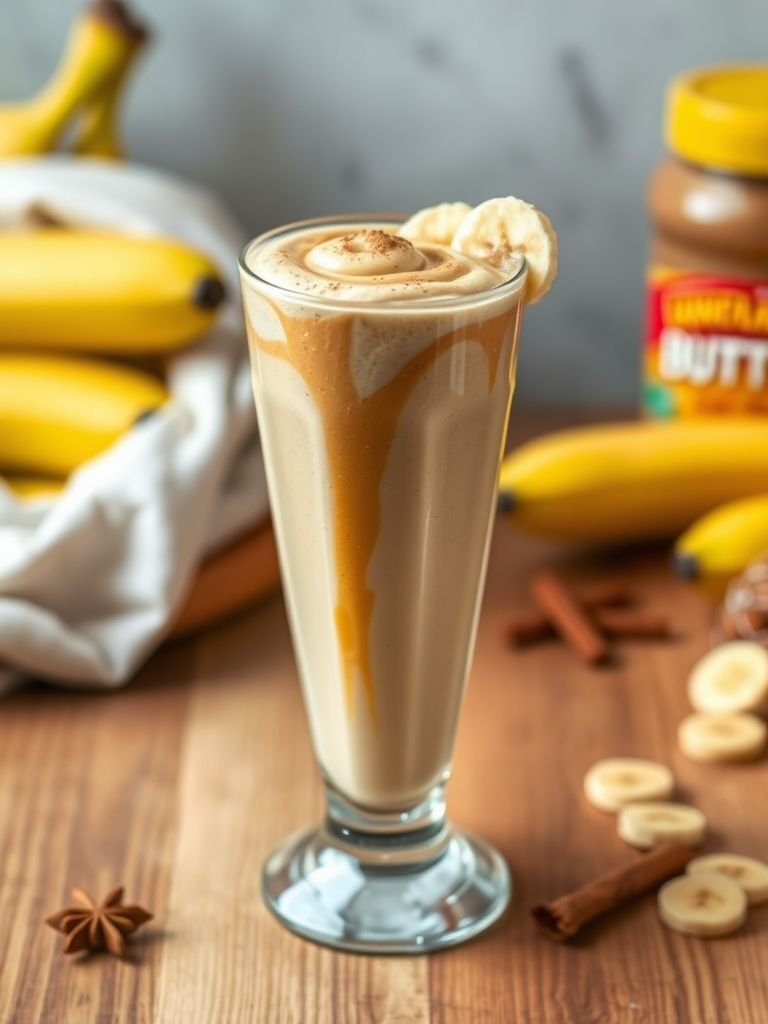 Banana Peanut Butter Smoothie (No Sugar Added)