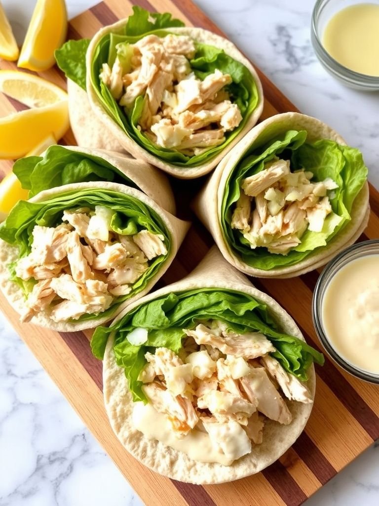 Chicken Caesar Salad Wraps