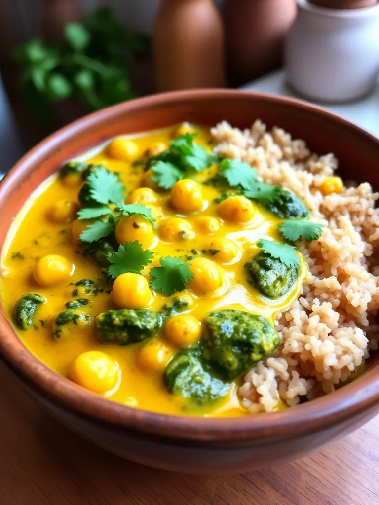 Chickpea and Spinach Curry