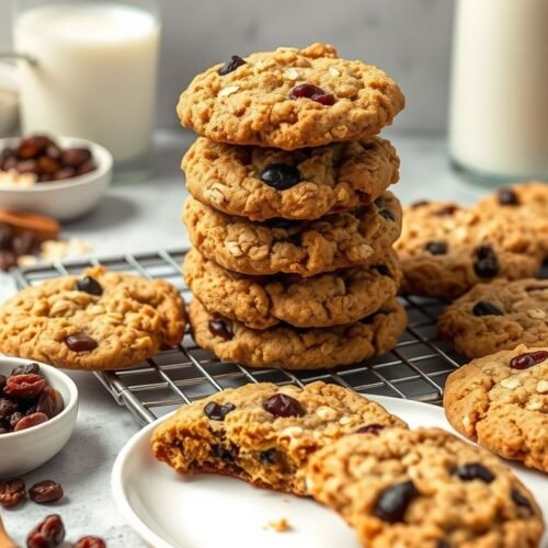 Classic Chewy Oatmeal Raisin Cookies