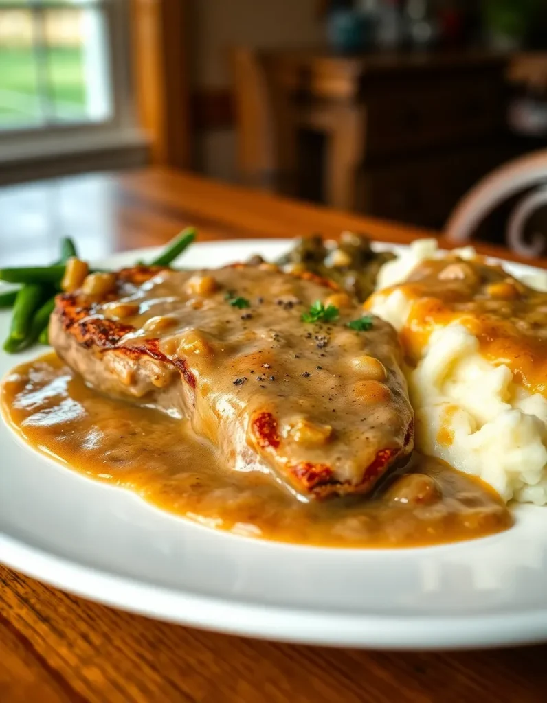 Classic Smothered Round Steak and Gravy