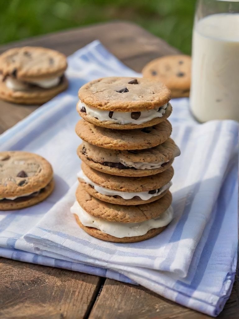 Cookie Sandwiches with Ice Cream
