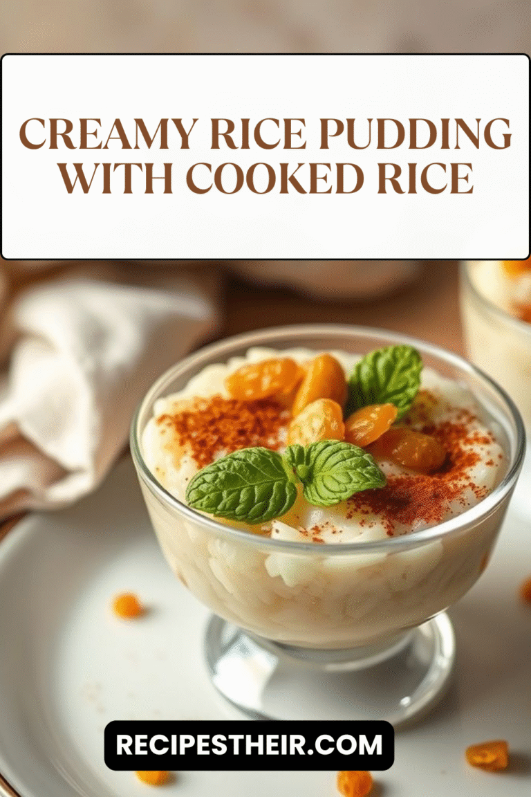 Creamy Rice Pudding with Cooked Rice: Easy & Comforting Dessert Recipe ...