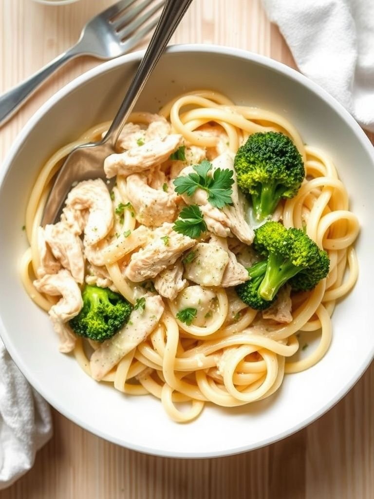 Creamy Rotisserie Chicken Alfredo Pasta