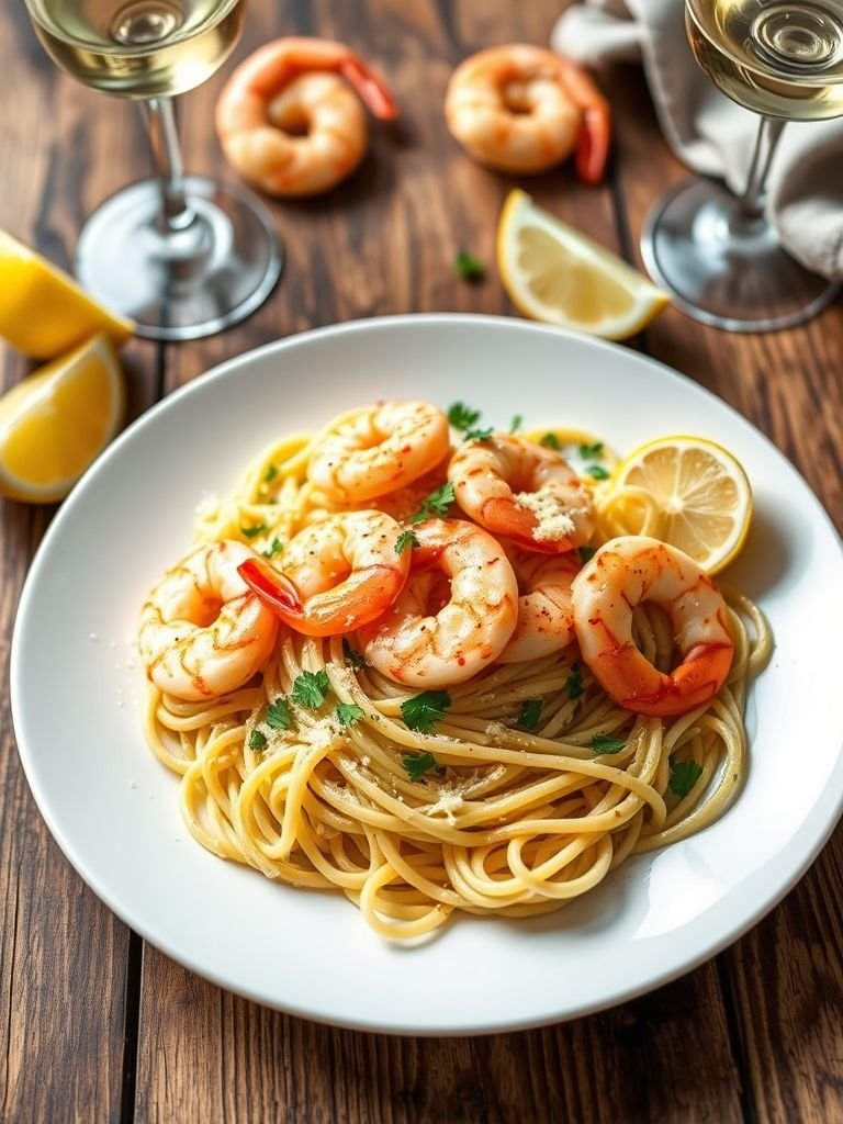 Creamy Shrimp Scampi Pasta