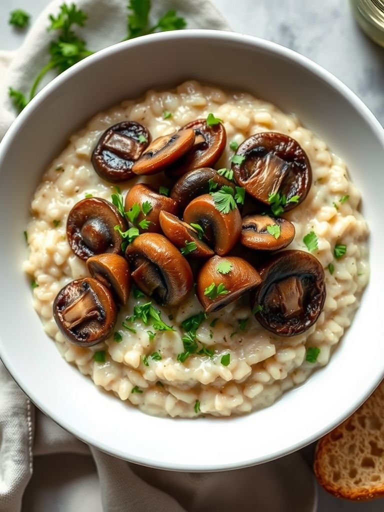 Creamy Vegan Mushroom Risotto