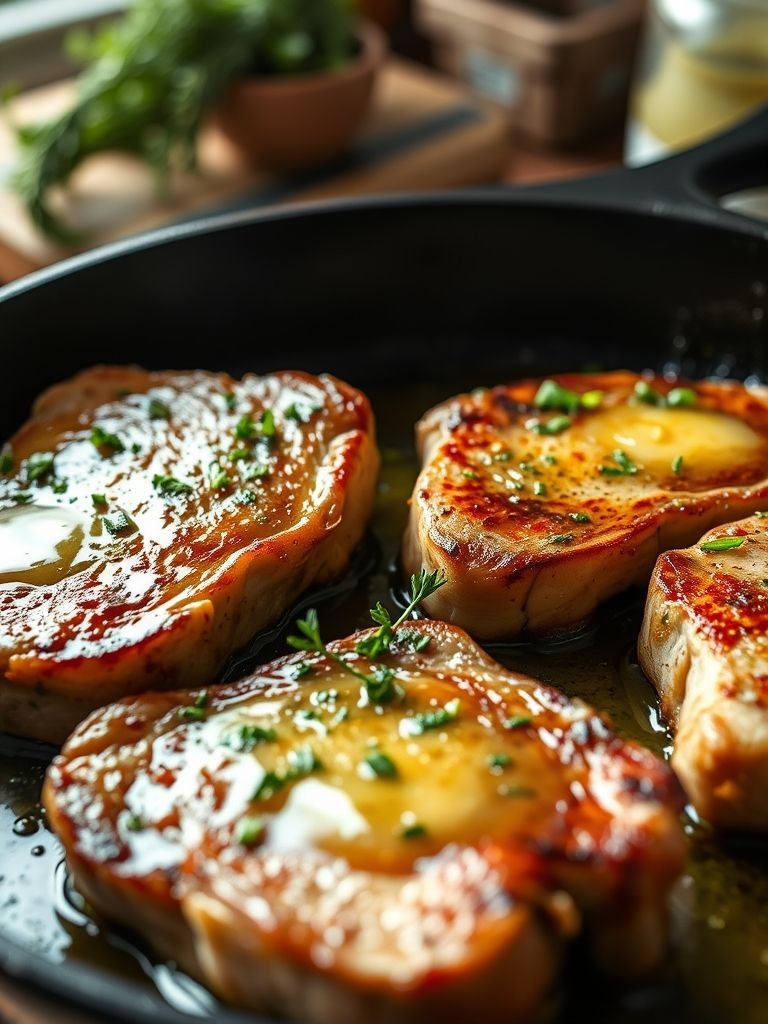 Garlic Herb Butter Pork Chop Recipe