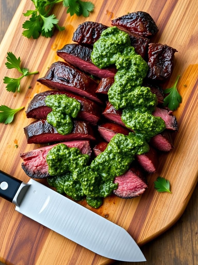 Grilled Skirt Steak with Chimichurri